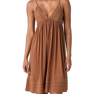 *NWT* Lucky Brand Shiffley Smocked Embroidered Cotton Flowy Dress- XL